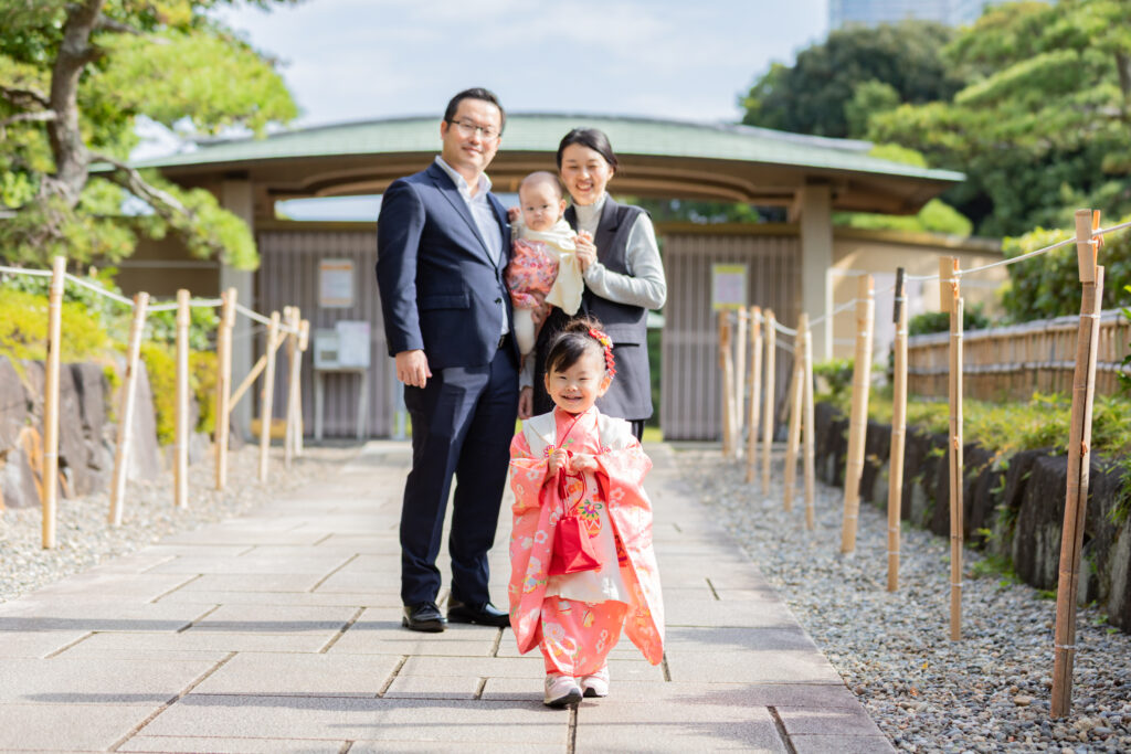 見浜園での七五三前撮り撮影