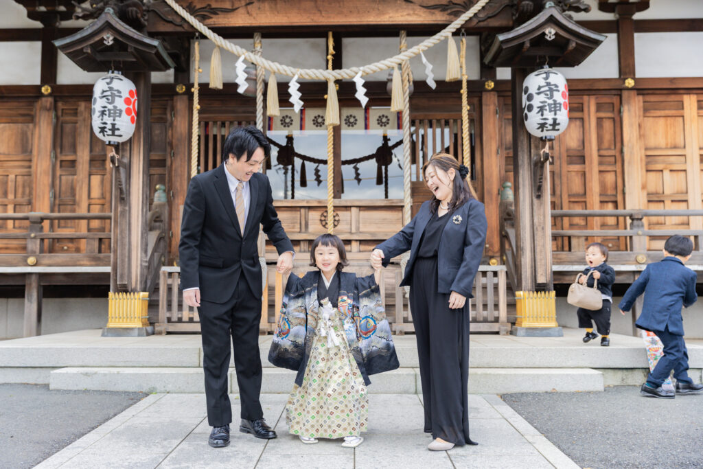 子守神社での七五三出張撮影